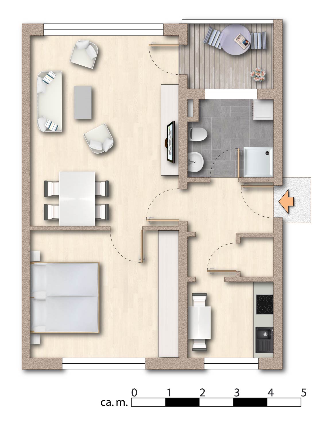 Charmante 2-Zimmer-Eigentumswohnung mit Loggia in ruhiger Lage von Velbert-Langenberg. 
