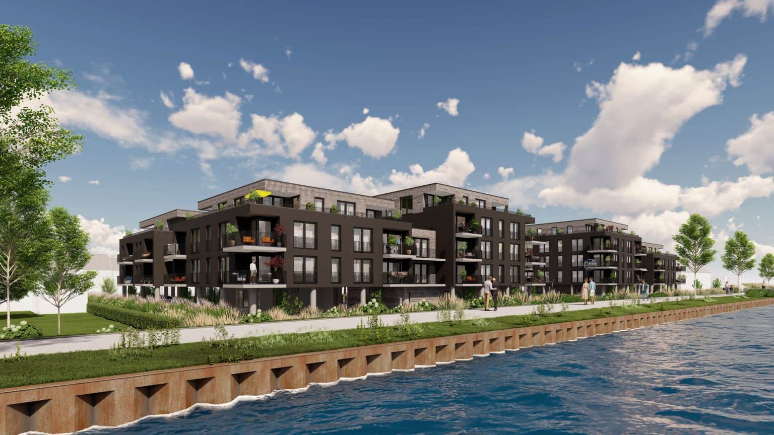 Quartiersgrundstück am Wasser für 66% geförderten Wohnungsbau